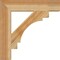 Ekena Millwork Merced Block Rough Sawn Bracket, Western Red Cedar, 4"W x 22"D x 22"H BKT04X22X22MRC05RWR - alternate 3